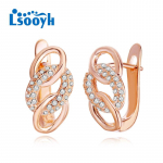 LSOOYH Clip K&otilde;rvar&otilde;ngad Roosa kulla v&auml;rvi moek&otilde;rvar&otilde;ngas naistele Cubic Zirconia &otilde;&otilde;nsad k&otilde;rvar&otilde;ngad Ehted A