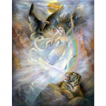 5D Teemantmaaling Round Four Seasons Puu Maastikumaal Kuu Tikand Mosaiik Kodukaunistuse kingitus Full Round 20x30CM