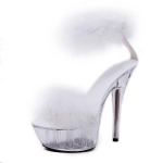 Naise k&otilde;rged kontsad stiletto Seksikas must veekindel platvorm Hate The Sky High karusnahast sandaalid Naistele Suvine 330 seeria 15 cm konts 5 cm platvorm LFD 43