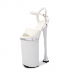 Womans Nightclub Super k&otilde;rged kontsad automudel Sandaalid Naistele Dwarf Catwalk Pole tantsukingad 10326 seeria 26 cm konts 16 cm platvorm LFD 34 valge