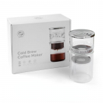 [I Cafilas] [M224] K&uuml;lma kohvimasin Smooth Dip kohvimasin kohvitee jaoks Eemaldatav klaas roostevabast terasest filtriga kodukontori jaoks 300ml valge