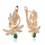 Vintage pitsist ovaalsed rohelised tsirkoonk&otilde;rvar&otilde;ngad naistele prantsuse stiilis igap&auml;evased ehted