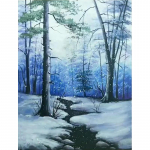 5D DIY Teemantmaaling Talvine Lumemaastik Maastik T&auml;is&uuml;mmargune puur Kodukaunistus Kingitus Ristpistes Mosaiik Seinakunst Full Round 20x30CM