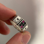 ANENJERY Tsirkoonist m&auml;ngukaardis&otilde;rmus naistele Loominguline isiksus Tai v&auml;rviline sabar&otilde;ngas bague femme anel anillos Resizable