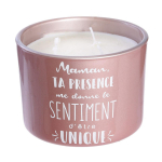 Les Tr&eacute;sors De Lily [A1666] &ndash; roosa 'Maman' klaasist l&otilde;hnak&uuml;&uuml;nal (Sinu kohalolek paneb mind tundma end ainulaadsena) 3 taht - 11x8 cm (suvelilled) Heleroosa