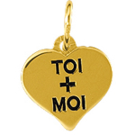 Altesse [L0141] - kullatud ripats  Love  Toi + Moi - 10x10 mm kuld