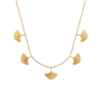 Les Tr&eacute;sors De Lily [R3542] &ndash; kullatud Ginkgo Biloba kaelakee &ndash; 42 cm 13x10 mm kuld
