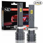 2tk 30000LM Canbus H1 LED esitulede pirnid &uuml;he juhtme pistikuga mini led lambid 3570 CSP kaugl&auml;hituled auto udutuled 12V 6500K