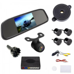Kamera cofania, czujniki parkowania, ekran w lusterku - zestaw