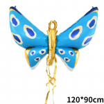 Suur liblikas fooliumist &otilde;hupall 3D putukate liblikas haldjas heeliumi &otilde;hupall t&uuml;drukutele s&uuml;nnip&auml;evapeo kaunistuseks lastele m&auml;nguasja kingitus pulmadeks sinine