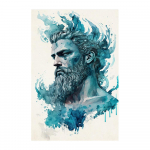 3 tr&uuml;kist koosnev komplekt Kreeka jumalad Zeus Hades Poseidon Odin Thor m&uuml;toloogiaplakat Abstraktne neutraalne akvarell Graffiti l&otilde;uend Seinakunst Kodukaunistus 50x70cm No Frame