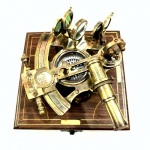 Navigatsioonisekstant J. Scott London koos Compass Hardwood Box Astrolabe Marine Sextant'iga