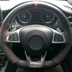 Kohandatud Auto Roolikate Libisemiskindel Suede Punutis Mercedes-Benz A 45 AMG C 43 63 A-Klass AMG CLA 45 S-Klass Style 1