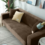 Velvet Plush diivani kate Elastne paks veniv tugitooli diivani kate nurgadiivani katted elutuppa L kujuga 1/2/3/4 istekohaga 3-Seater 190-230cm