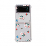 Samsung Galaxy Z Flip 4 3 &uuml;mbrisele V&auml;rsked lilled, v&auml;rvitud l&auml;bipaistev silikoonist k&auml;ev&otilde;ru Kokkupandav p&otilde;rutuskindel tagakaane tarvikud for Galaxy Z Flip 3