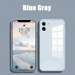 Square Liquid Silicone Candy telefoni&uuml;mbris Iphone 13 12 11 Pro Max X Xr Xs Max Luxury karastatud klaasist t&auml;iskaanega For iPhone 11Pro