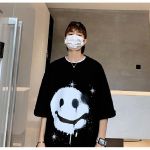 Meeste l&uuml;hikeste varrukatega T-s&auml;rgid Graafilise tr&uuml;kiga Mood Poole varrukatega T-s&auml;rgid Meeste Riided Vabaaja T-s&auml;rgid Meeste Suvised Korea retro Topid M must