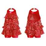 Tantsuriided lastele T&uuml;drukutele, p&auml;itsed kaelaga, litrid Jazz tantsukost&uuml;&uuml;m Shorty Unitard kleit 13-14 Years