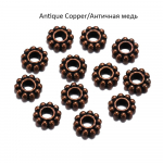 100 tk/partii 6,5 mm antiikkuldne pronkstoon karikakra lill, metallist vaher&otilde;ngas helmed ratas ehete valmistamiseks n&auml;put&ouml;&ouml; tarvikud