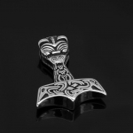 Thor Hammer roostevabast terasest ripats kaelakee Viking Double Crow kampsun kett Pure Pendant h&otilde;be