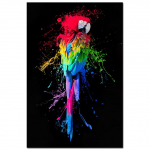 V&auml;rviline ilus papagoi lind grafiti kunst l&otilde;uend maalimine seinapildid loomad plakatid ja tr&uuml;kised elutoa kodukaunistus ilma raamita 21*30cm