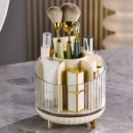 Meigipintsli hoidja, sujuv p&ouml;&ouml;rlev tolmukindel meigipintslihoidja kaanega Kosmeetikahoidla &auml;mber Roheline &scaron;ampanjav&auml;rvi