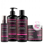 Kerargan - Kit Shampoing, Apr&egrave;s-Shampoing, Masque et S&eacute;rum &agrave; la K&eacute;ratine pour - Pour Cheveu Sec et Ab&icirc;m&eacute; - Sans Sulfate, Paraben et Silicone - 1600 ml 1600 roosa