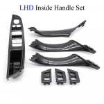LHD RHD sisemine s&uuml;sinikkiust k&auml;etoe paneeli ukset&otilde;mmatav k&auml;epideme kaane komplekti trimmikomplekt BMW 5. seeria F10 F11 520i 523i 525i jaoks LHD Inside Set