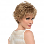 Naiste mood l&uuml;hike pruun blond s&uuml;nteetiline parukas Naturaalne lokkis parukas naistele igap&auml;evaseks kasutamiseks kuumakindlast kiust kuldpruun v&auml;rv