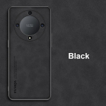 Luksuslik PU-nahast &uuml;mbris Honor X9A X9 4G 5G tagakaanega matt silikoonist kaitsega telefoni&uuml;mbris jaoks Honor Magic 4 5 Lite X40 Coque For Honor X9A must