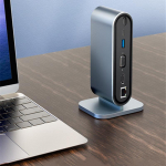 12-&uuml;hes USB C dokkimisjaam 100 W PD USB-C 4K HDMI VGA USB 3.0 RJ45 SD/TF kaardilugeja heliga Windows Mac Xiaomi s&uuml;learvuti jaoks 12 in 1