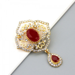 Naiste Crystal Gold Color kivist &Otilde;&otilde;nes pruudi pulmaehted Pross punane