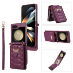 Crossbody nahast telefoni&uuml;mbris Ffor Samsung Z Flip 5 4 3 Z volditav 5 3 4 S23 S22 Ultra A14 A34 A54 A13 A33 A53/iphone rahakott koos kaardihoidja aluskattega Samsung Z flip 3 tumeroheline v&auml;rv