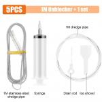 5 tk k&uuml;lmkapi t&uuml;hjendusava puhastushari pesuhari imemiss&uuml;stal voolik k&uuml;lmiku puhastuspulk s&uuml;vendust&ouml;&ouml;riist 1,5 M &auml;ravooluava komplekt MYY valge