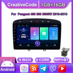 9-tolline Android Peugeot 408 jaoks Peugeot 308 308SW jaoks 2010-2016 Autoraadio Multimeedia Videopleier GPS Navigatsioon WIFI 1+16GB