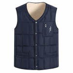 S&uuml;gistalvine meeste vest Slim Fit varrukateta fliisist soe jope vest V-kaelusega v&auml;lisr&otilde;ivad L must