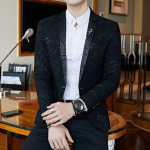 Meeste Dinner Blazer Slim Fit &uuml;likondlik manteljakk M must