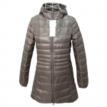 Valge pardi sulejope naiste &uuml;likerge kapuutsiga &otilde;huke pikkade varrukatega parkmantel S h&otilde;behall v&auml;rv