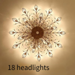 Moodne kristallist lae l&uuml;hter sisevalgustid l&uuml;htrid elutuppa magamistuppa k&ouml;&ouml;gi LED-valgustid 18headlights -white light kuld