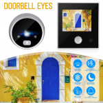 3-tolline LCD HD digitaalne uksekell, v&auml;listingimustes elektriline uksekell, 120-kraadise li akuga piiluava vaataja video