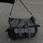 Yogodlns Naiste suure mahutavusega &otilde;lakotid Stylsih kandekott Naistele Pehmest PU-nahast k&auml;ekott Naistele Hobo k&auml;ekott 33x13x30cm must
