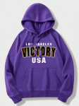 Los Angeles Art Letter Pattern kapuuts Unisexs Crewneck Hip Hop dressipluus S&uuml;gis vabaajar&otilde;ivad Fliisist Suurem&otilde;&otilde;tmeline kapuuts Unisex jaoks Unisex 2XL