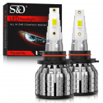 2tk Super Bright Mini H4 H7 LED esitule pirnid 25000Lm CSP Chip Car H1 H11 LED Light H8 HB3 HB4 9005 9006 6500K White Auto Turbo Lamp 12V 24V H1