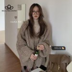 Kevad-s&uuml;gis avara v&auml;limine kulumine Kootud nurgaga pandlaga kampsun Uus disain Sense Korea stiilis &otilde;rn laisa stiiliga kampsun S valge