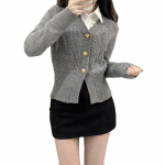 YYFS naistemood vabaaja &uuml;hev&auml;rvilised s&uuml;gistalvised pikkade varrukatega V-kaelusega pulloverid ja pikad varrukad One Size sinine