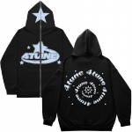 American Street 4tune Print T&otilde;mblukuga kapuuts Unisex Y2k Moebr&auml;ndi Hoodies Mehed Naiste Pikkade varrukatega Suurem&otilde;&otilde;tmeline Hip Hop Zip Up jope M