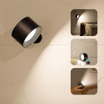 LED-seinalambid LED-magamistoa lugemisvalgusti laetav kaasaskantav 360&deg; p&ouml;&ouml;ratav puutetundliku juhtkapi lamp must