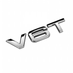 Muudetud t&auml;hed 30 35 40 45 50 TFSI V6T V8T segametallist autokleebis, mis sobib k&otilde;ikidele auto tagumiste logode m&auml;rgikleebistele Silver-V6T