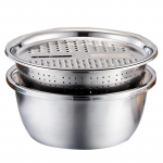 3-&uuml;hes k&ouml;&ouml;givalamu riiv Mitmeotstarbeline kurn-l&otilde;ikur-l&otilde;ikur kaanega roostevabast terasest purustaja 28cm h&otilde;be