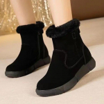 Platvorm karusnahast naiste seemisnahast Chelsea lumesaapad soojad l&uuml;hikesed pl&uuml;&uuml;sist naiste kingad 2024 talvine t&otilde;mblukk Gladiator Goth mootorratta saapad 35 must